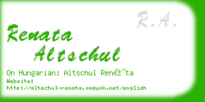 renata altschul business card